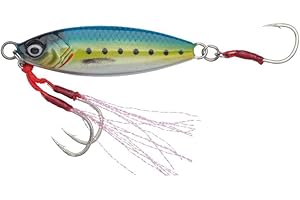 Savage Gear Slow Seeker Jig, Angelköder mit Fallblatt-Aktion, Ultra-scharfe Salzwasser-Haken, 10-60g, Mehrfarbig, Jig-Köder, Slow Jigging