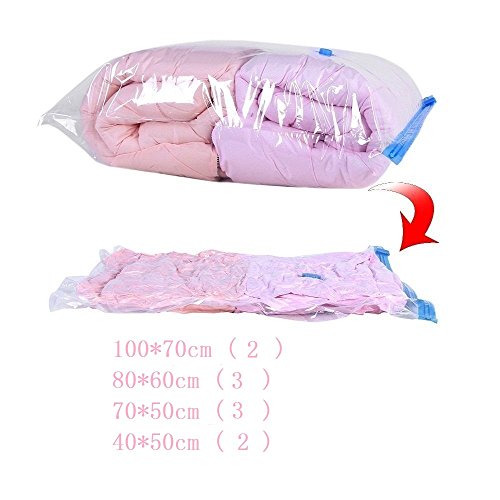 10Pcs Vakuumbeutel – Vakuumbeutel für Kleidung mit Pumpe ,für Kleider, Bettdecken, Bettwäsche, Kissen - 7
