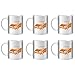 Produktbild STUFF4 Tee/Kaffee Becher 350ml/6 Pack Orange/S60 R /Weißkeramik/ST10