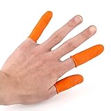 VERY100 Thicken Rubber Finger Cots Protectors Gloves Covers S M L Size (30pcs)