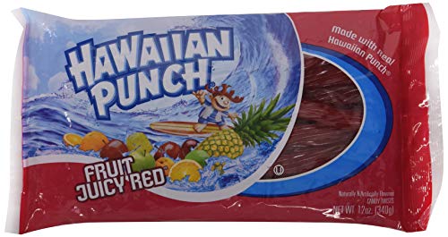 Preisvergleich Produktbild Kenny's Juicy Hawaii Punch Soda Flavored Licorice Candy Twist Fruit Red 12z Bag