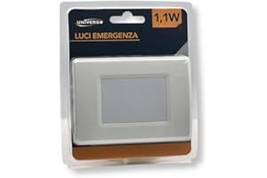 GASIASHOP SRL UNIVERSO XGYJD-001 PUNTO LUCE SEGNAPASSO LUCE DI EMERGENZA MONTAGGIO AD INCASSO SCATOLA 503 1.1W DURATA 3 ORE 3000K - 4000K - 6500K (BIANCO NATURALE)