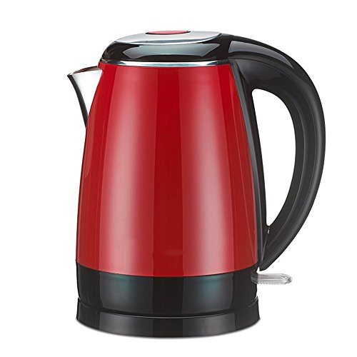BCQ Electric Kettle Red Brown White Double Anti-Scald 1800W 1.7L Base Separation Automatic Power off Insulation Home Travel Electric Kettles,Red