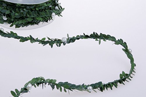 Girlande mit Perlen – grün – 15mm – 7m – 22000 10 (1,74€/m)