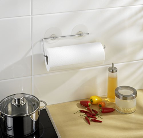 Wenko 53130100 Static Loc Küchenrollenhalter chrom, verchromtes Metall, silber glänzend - 5