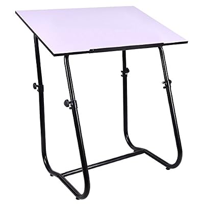 Blitzzauber24 Table à dessin inclinable table de bureau multifonctionnel grande hauteur réglable