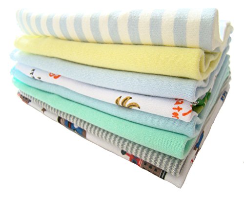 Lvge Baby Boys Cotton Cloth Washing Bath Shower Feeding Wipe Towel Pack of 8