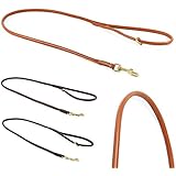[Gesponsert]Classic-Line von Pear Tannery: Hundeleine aus weichem Vollrindleder, handgerollt, Breite d0,8cm, hellbraun