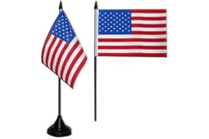 Flaggenfritze Tischflagge/Tischfahne USA + gratis Aufkleber