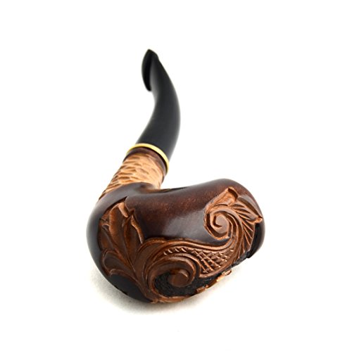 Handgemacht rauchpfeife aus birnbaum Tabak Pfeife Pipe Tabakpfeife „Löwe IV“ + Beutel - 3