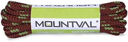 Mountval Laces, Performance Shoe Laces For Hiking And Outdoor Boots, Ultra Strong, Made In Europe, 1 Pair, Multiple Colours And Lengths