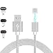 Produktbild I-Sonite I-Sonite® (Silber) Magnetische USB Mikro-USB-Nylon Geflochtene Schnelles schnelles Aufladen und Daten Syc Transferkabel mit LED-Anzeige für Elephone u Pro