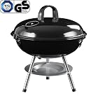 SONGMICS Holzkohlegrill mit Deckel, emaillierter Kugelgrill klein Ø 34,5 cm für Garten, Party, Camping – Bild 1