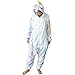 Produktbild Einhorn Kostüm Jumpsuits Pyjama Overall Nachtwäsche Tier Karton Kostüm Tier Schlafanzug Tieroutfit mit Kapuze Flanell Erwachsene Fastnachtskostuem Cosplay Kleidung Halloween Karneval