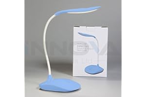 INNOVA BRANDS LTD. Innova® Flexible USB Change Table Lamp LED Clamp Reading Bed Laptop Desk Light 360 Degree Free Twisted Tube (Blue)