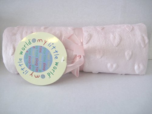 Baby Nursery Heart Popcorn/Bubble Textured Baby Blanket - Pink