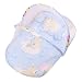 0-2 Years Baby Bed Mosquito Net, Portable Folding Travel Crib Bed Canopy Tent With Pillow,Mosquito Protection Breathable Cotton Baby Tent Beach Play Tent Mosquito Protection (Blue)