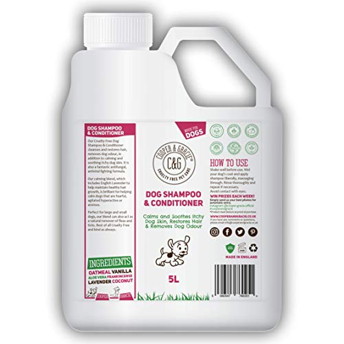 Cooper And Gracie C&G Cruelty free Pet Care Champú para Perros con Olor y Piel Sensible al picor - Acondicionador medicado Seguro para Cachorros