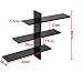 Produktbild Beyondfashion 4 60 cm x 15 cm x 1,7 cm, Retro T-SHELF Aufbewahrung Wand Regal Steckregal Kit schwarz