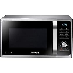 Samsung ms28 F303tas/CE micro-ondes/1000 W/28 L/16 programmes Vital/Eco intérieur de la mode/Céramique en émail/Argent
