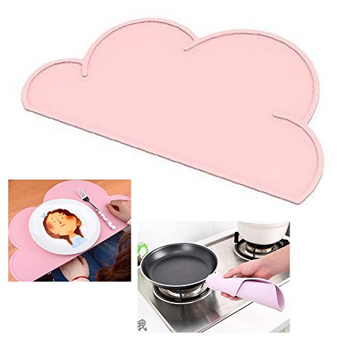 Preisvergleich Produktbild Cisixin Tragbar Rutschfeste Silikon Cloud Tisch Matte für Kinder (Rosa)