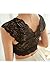 TOOGOO(R)Womens Lady Lace Vest Sleep Bra Crop Tops Sports Padded Boob Tube Leisure Black
