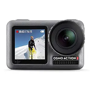 DJI OSMO Action Camera (Silver,Grey) | Dual Screen | 12 MP Camera | 4K Recording Upto 60 FPS | Fast Mode Upto 240 FPS | HDR Recording