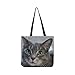 Produktbild Tiere, Katzen, Maulkorb einer grauen Katze mit großer G Canvas-Tasche, Handtasche, Umhängetasche, Handtasche für Damen und Herren, Einkaufstasche