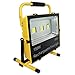 Produktbild HENGMEI 150W LED Fluter Akku Baustrahler Arbeitsleuchte Strahler Flutlicht Scheinwerfer handlampe für Camping (150W Warmweiß)