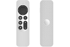 FTRONGRT Silikonowe etui ochronne do Apple TV 4K 2021, pilot zdalnego sterowania, elastyczny silikon, ochrona przed upadkiem i kolizją, etui do pilota zdalnego sterowania Apple TV 4K 2021, białe