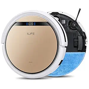 ILIFE V5s Pro, 2-in-1 Robotic Vacuum Cleaner and Water Mopping, Slim, Automatic Self-Charging, Schedule, Cliff Detection,Brushless Motor