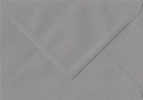 Pack of 25 Graphite Grey 135mm x 191mm Gummed 100gsm 5x7 Paper Coloured Envelopes
