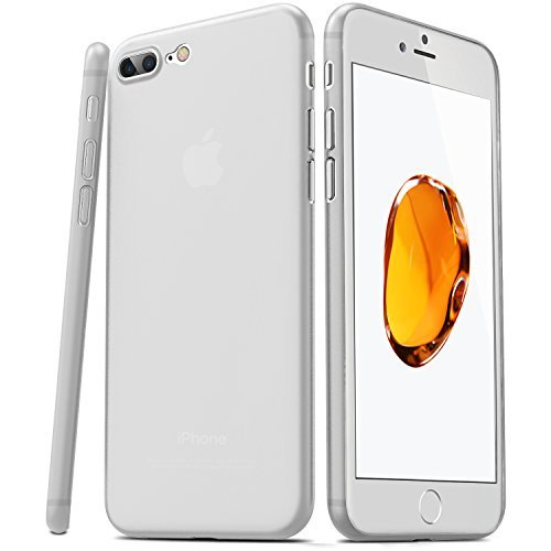TOZO Para iPhone 7 Plus iPhone 8 Plus Funda  0 35mm  Ultra-Thin  Perfect Fit  El m  s delgado del mundo duro Plustect Back Case Cover  Semitransparente  Ligero 5 5 pulgadas  Mate Frost Blanco 
