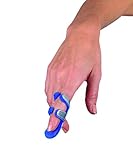 Deluxe Finger Immobilising Splint (Frog) with soft foam. Ideal for Broken/Fractured Finger or Thumb, Arthritis, Trigger Finger, Mallet Finger, Post Op, Immobilise the Distal Interphalangeal Join (Medium (Finger Circ: 5.5 - 7cm))