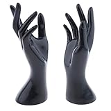 Material: PVC perfk 2 Stück Weiblich Schaufensterpuppe Vielzweck Hand-Modell Schmuck Armband Ringe Uhren Halskette Display Stand
