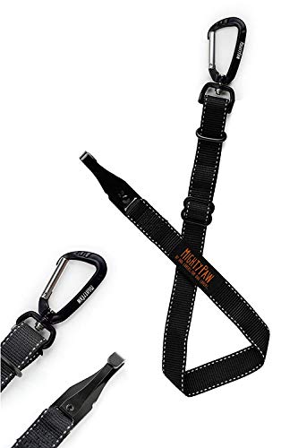 Mighty Paw Cinturón de Seguridad, el cinturón de Seguridad del Perro, Pestillo Barra de Archivos adjuntos para óptimo de Seguridad y protección, Todo el Metal de Hardware, stándar Negro
