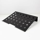 Deconox Metal Laptop Standı, Siyah Diz&uuml;st&uuml; Bilgisayar Y&uuml;kseltici Stand, 38x26 cm Havalandırma Delikli Ergonomik A&ccedil;ılı Noteboo