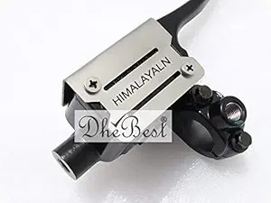 Dhe Best H1 Bike Stain less steel Front Brake Reservoir Cover/Cap Silver for Himalayan