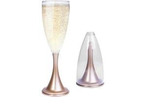 Winkee - Kieliszki do szampana na wynos, zestaw 2 szt. | kompaktowe kieliszki do szampana na każdą okazję | kieliszki do szampana | kieliszki do szampana | kieliszki na kemping i akcesoria festiwalowe