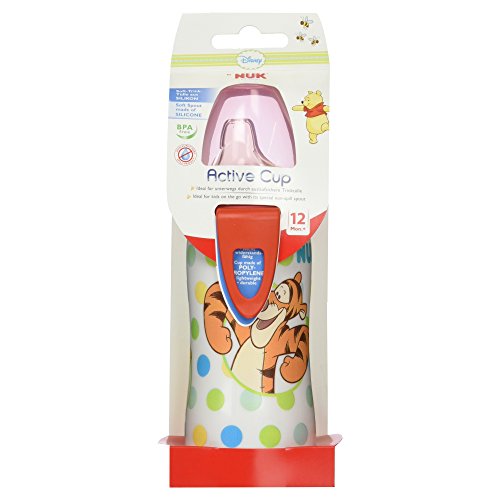 Nuk 10255081, Botella Active Cup Winnie the Pooh Silicona Nuk 300 ml 12m+, Modelos/Colores Aleatorios