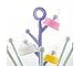 Tofern Fashion Multi feeding baby bottles drying rack system - Purple