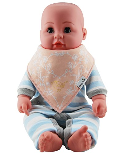 4er Pack Unisex Baby Kleinkind Bandana Sabbern Lätzchen mit Druckknöpfen 100% weiche Organische Baumwolle einzigartige Dusche Geschenk-Set Super Saugfähig für zahnende Füttern Fashion verstellbar - 3