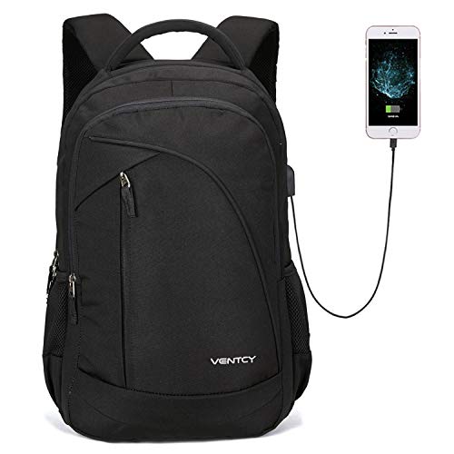 VENTCY Zaino Porta PC 15.6 Pollici Zaino USB per Uomo e Donna Unisex Zaino Lavoro Uomo PC Zaino Laptop Zainetto Notebook Zaino Affari Zaino PC 15.6 Pollici Portatile 24L