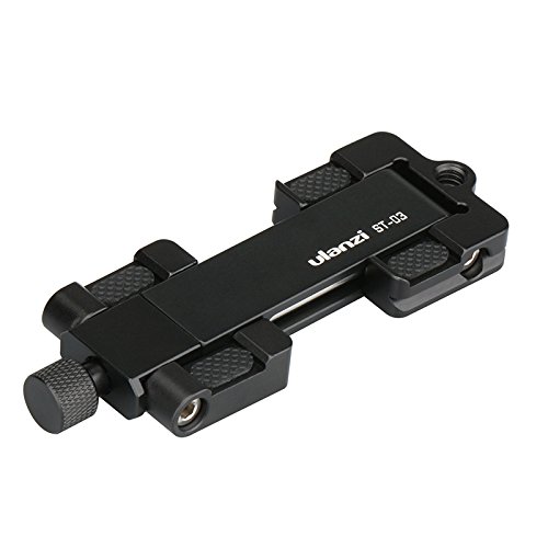 Ulanzi ST-03 metal Smart Phone treppiede con Cold Shoe Mount e arca-style piastra a sgancio rapido per iPhone 7 Plus Samsung Huawei telefono cellulare adattatore treppiede di supporto clip(Nero)