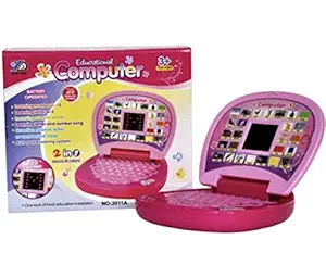 Mahi Enterprise? Kids Laptop,LED Display, with Music,Educational Laptop Learner with LED Screen, Multi Color