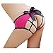 Produktbild FORH Damen Unterwäsche Sexy Unterhosen Frauen Thong Bragas Versuchung Spitze Blumen Briefs Höschen Thong Wort Hosen Erwachsene Erotic Lingerie G-Schnur (Rose Rot C)