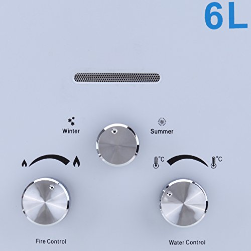 Ridgeyard 6L LPG Propan Gas Tankless Tragbarer Instant-Heißwasserbereiter Instant Kessel mit Duschkopf - 4