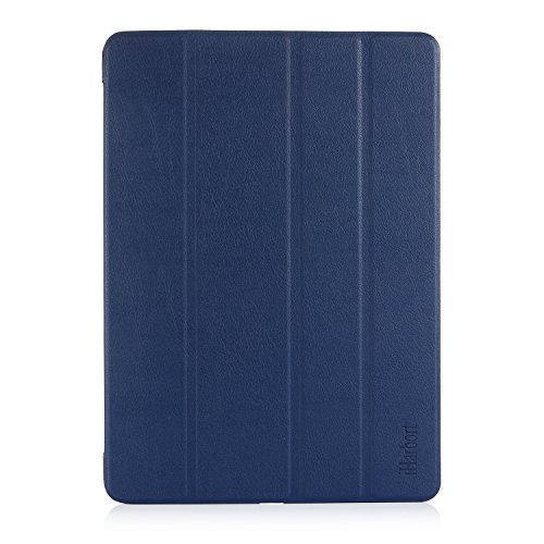 iHarbort® iPad Air 2 Hülle – Premium PU Leder Tasche Hülle Etui Schutzhülle Ständer Smart Cover für iPad Air 2, mit Schlaf / Wach-up-Funktion (iPad Air 2, dunkelblau) - 6