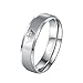 Price comparison product image Titanium Steel His Queen Her King Crown Couple Ring Valentine's Day Jewelry Gift - Silver US 6 Queen* Amesii