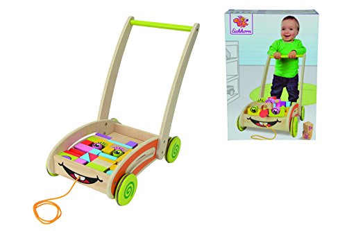 Eichhorn 100001833 – Eichhorn, Spiel- und Lauflernwagen – teilmontiert – mit 35 bunten Bausteinen aus Holz – 39x26x48cm - 2